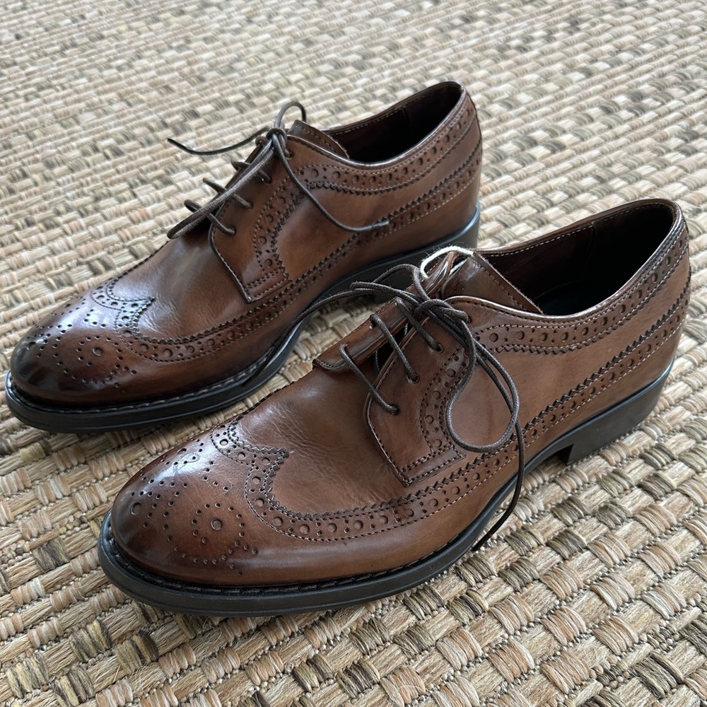 Corvari Classic Brown Leather Women’s Brogue Oxfords (EU37/US7) New